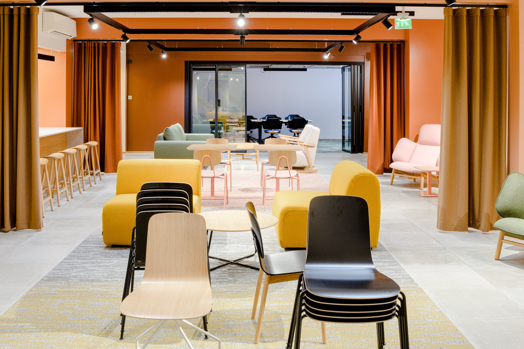 furniture displayed in the showroom